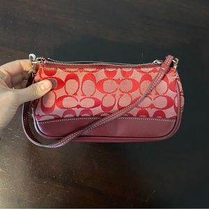 Early 2K Red Coach Mini Shoulder Bag or Wristlet